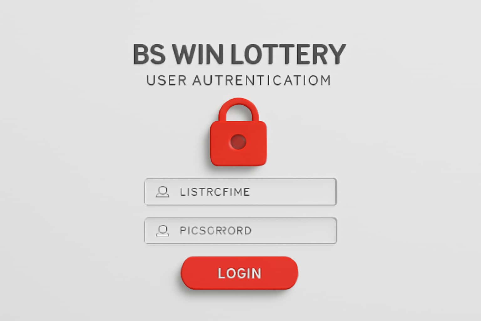 BS Win Lottery User Authentication Interface