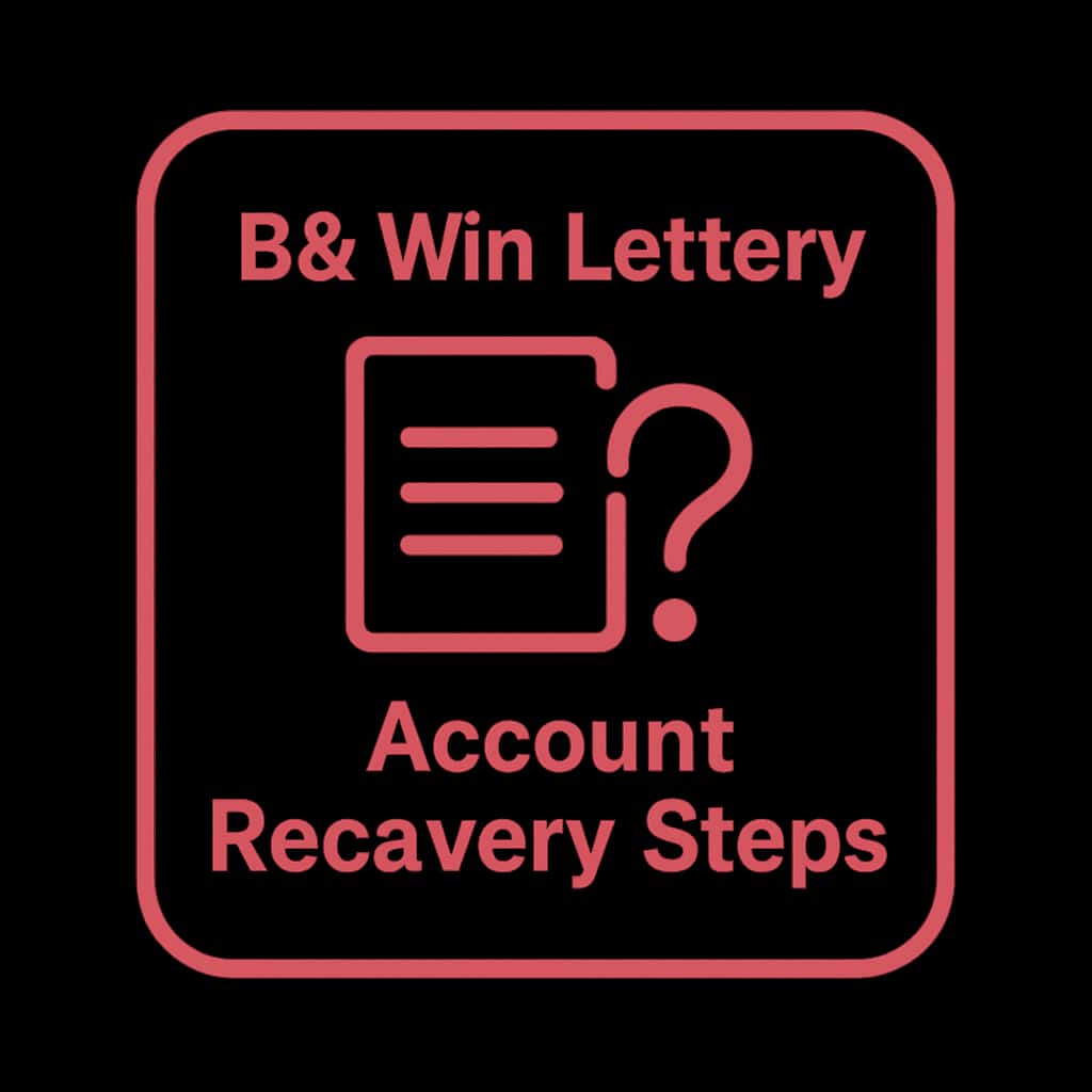 An icon representing BS Win Lottery account recovery steps.