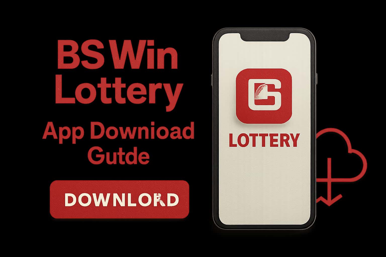 Informational scene displaying BS Win Lottery App Download Guide.