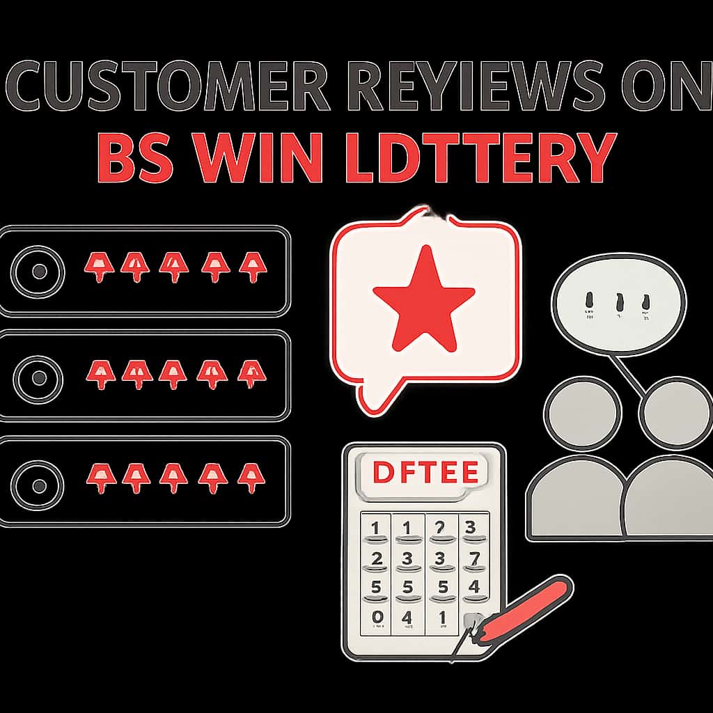 An educational diagram outlining user feedback and common experiences with BS Win Lottery.