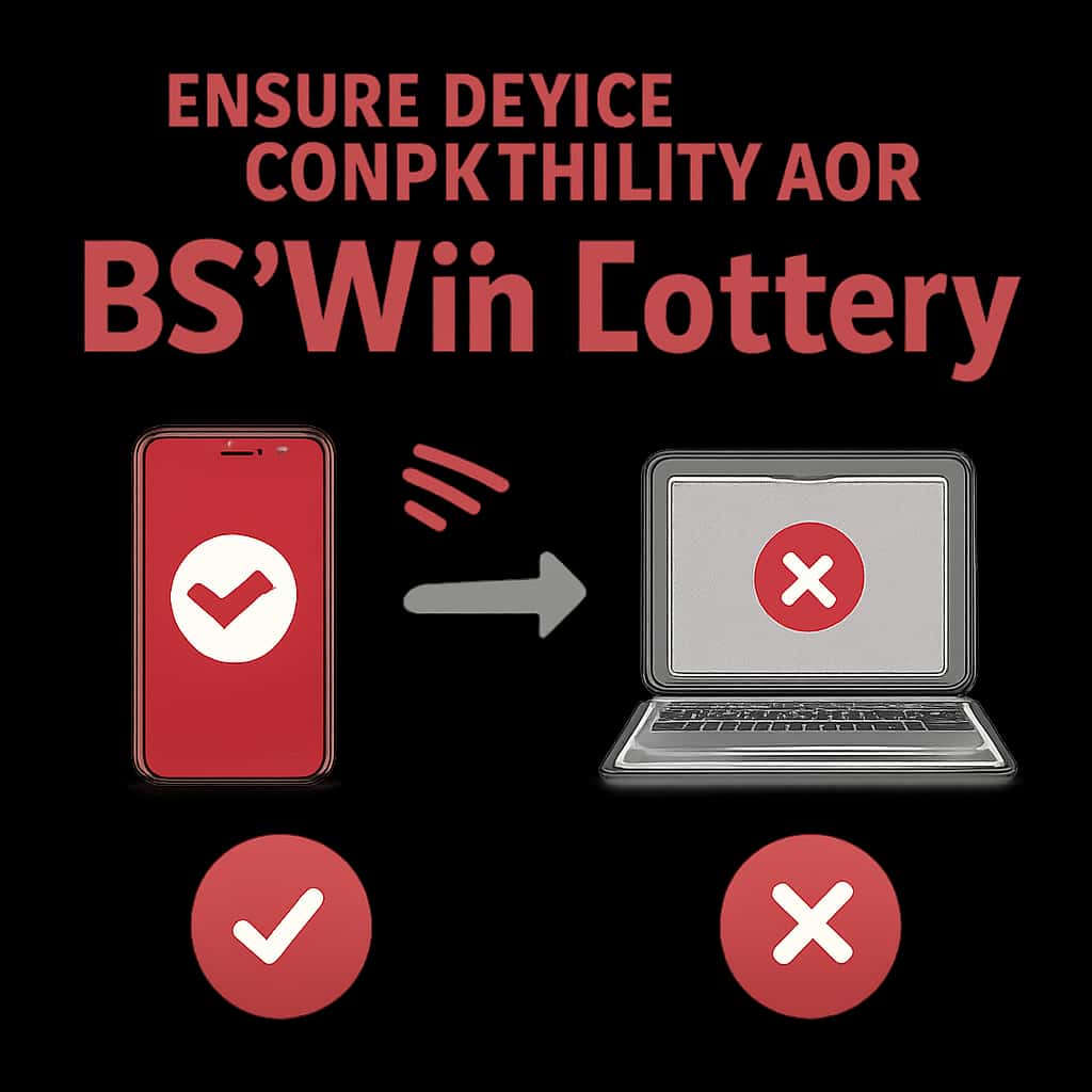 A diagram illustrating device compatibility requirements for BS Win Lottery.