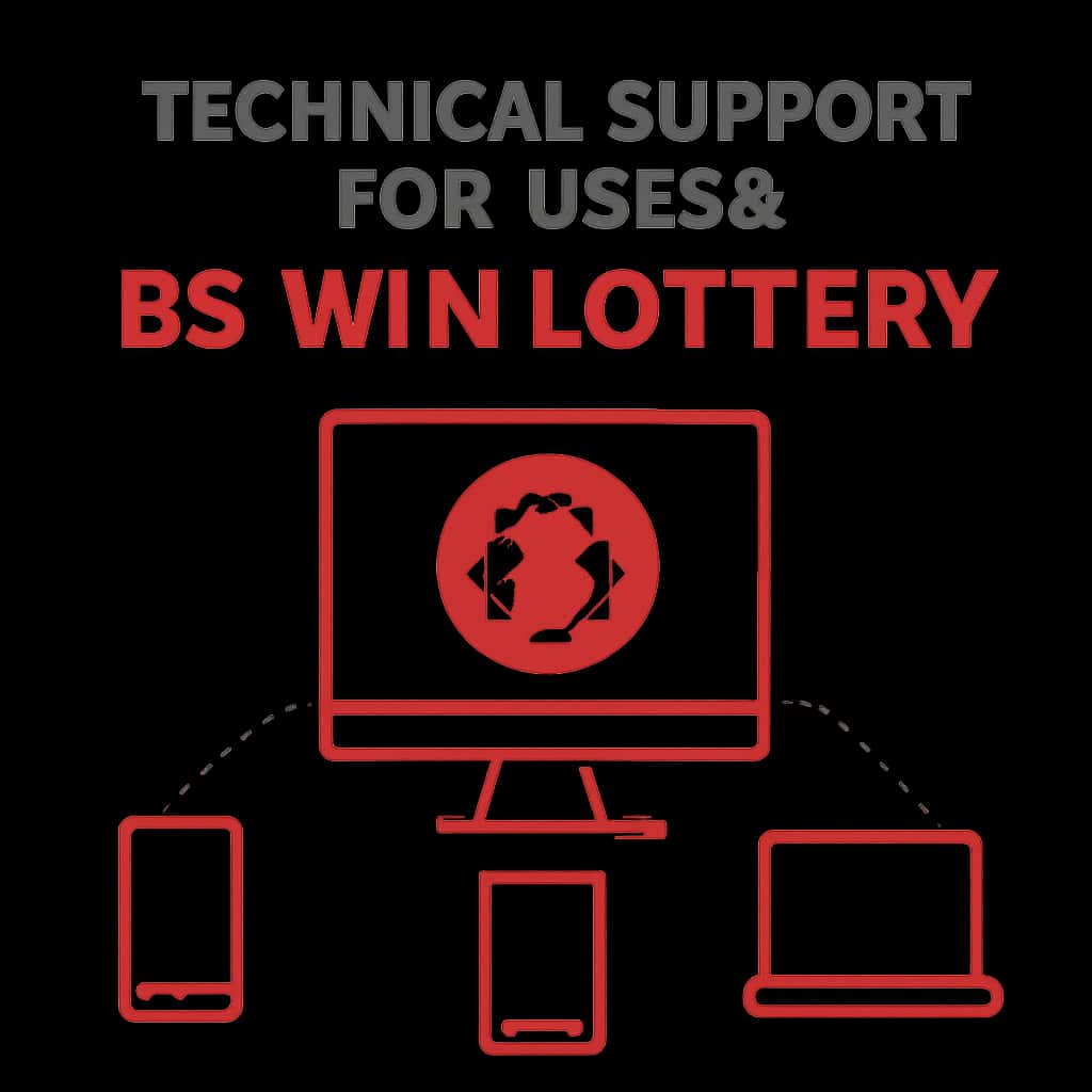 Diagram showcasing device compatibility for the BS Win Lottery platform.