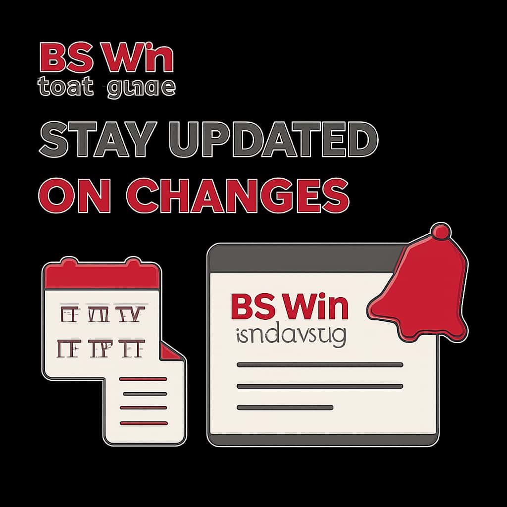 An educational illustration about staying updated on BS Win Lottery.
