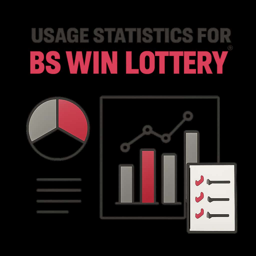 Diagram illustrating key usage statistics of the BS Win Lottery.