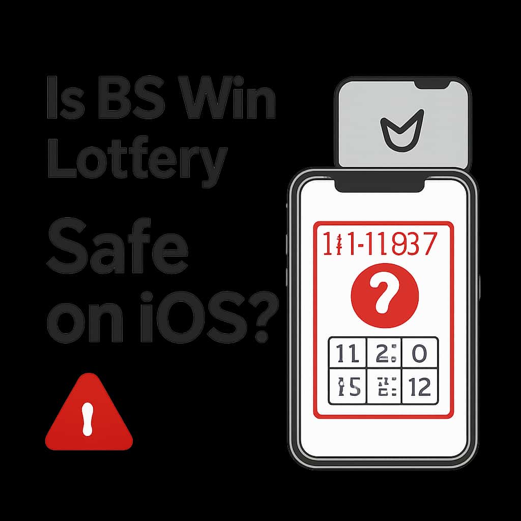 Illustrative diagram highlighting the safety features of the BS Win Lottery app.