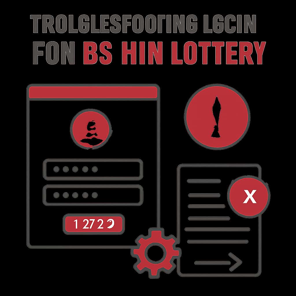 Illustration of common login issues and solutions for BS Win Lottery.