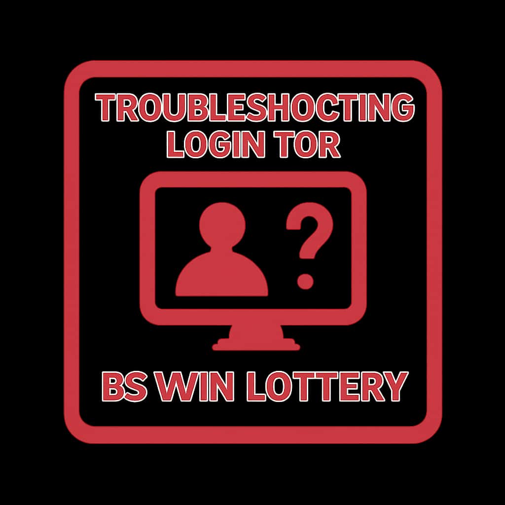 Icon representing login troubleshooting for BS Win Lottery.