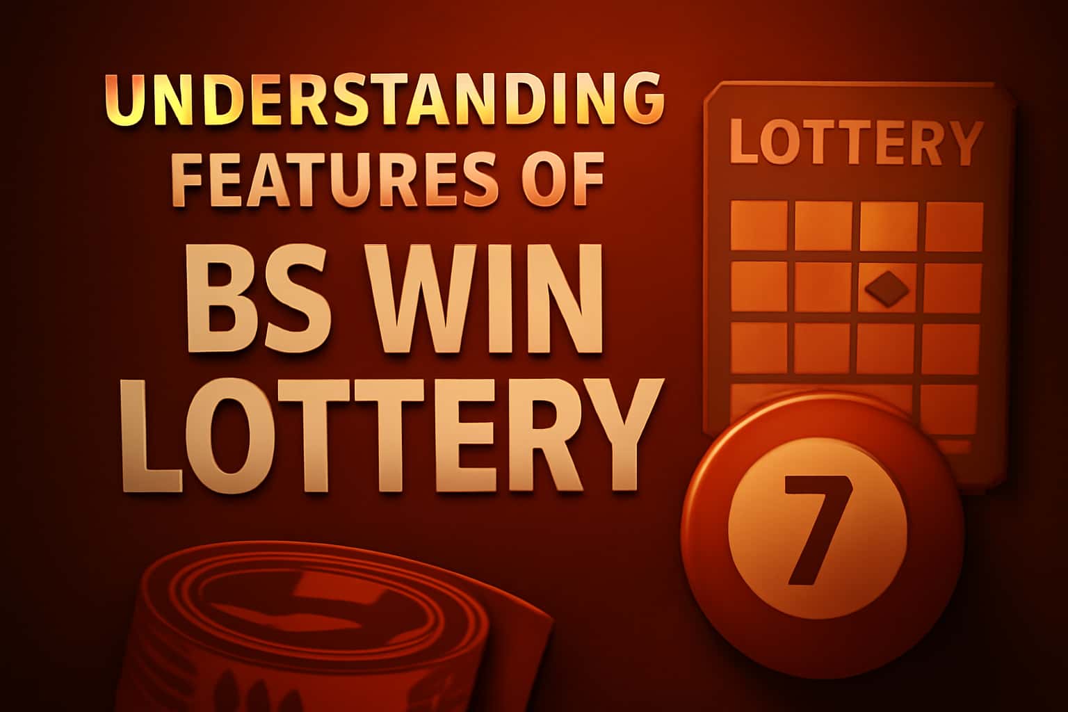 An informational scene depicting the features of BS Win Lottery with relevant text clearly presented.