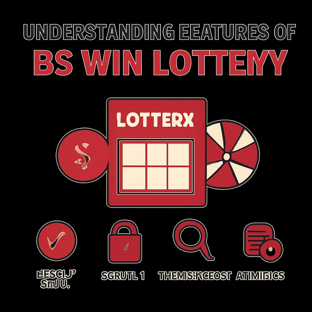 An educational illustration explaining the features of BS Win Lottery.